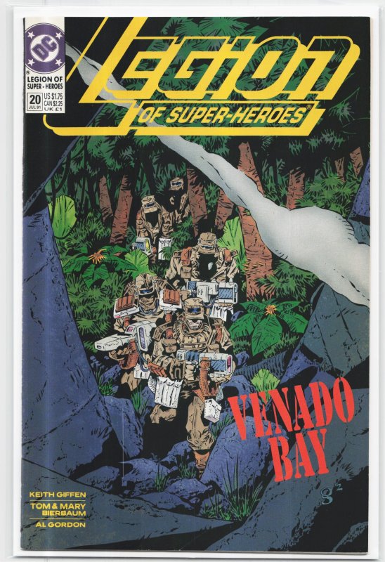 Legion of Super-Heroes #20 (DC Comics, 1991), raw, ungraded comic book — front cover
