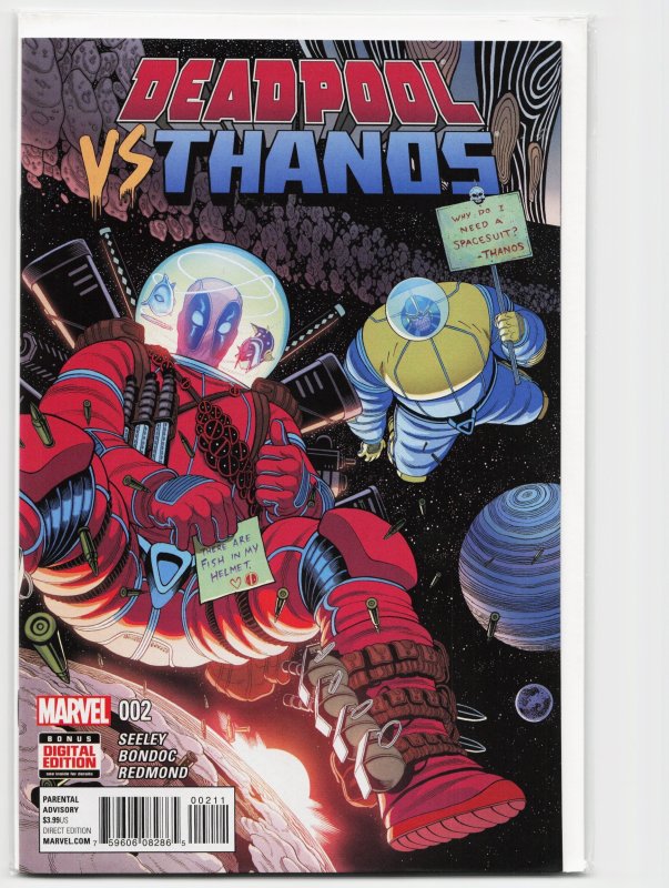 Deadpool vs. Thanos #2 (2015), raw, ungraded comic book — front cover