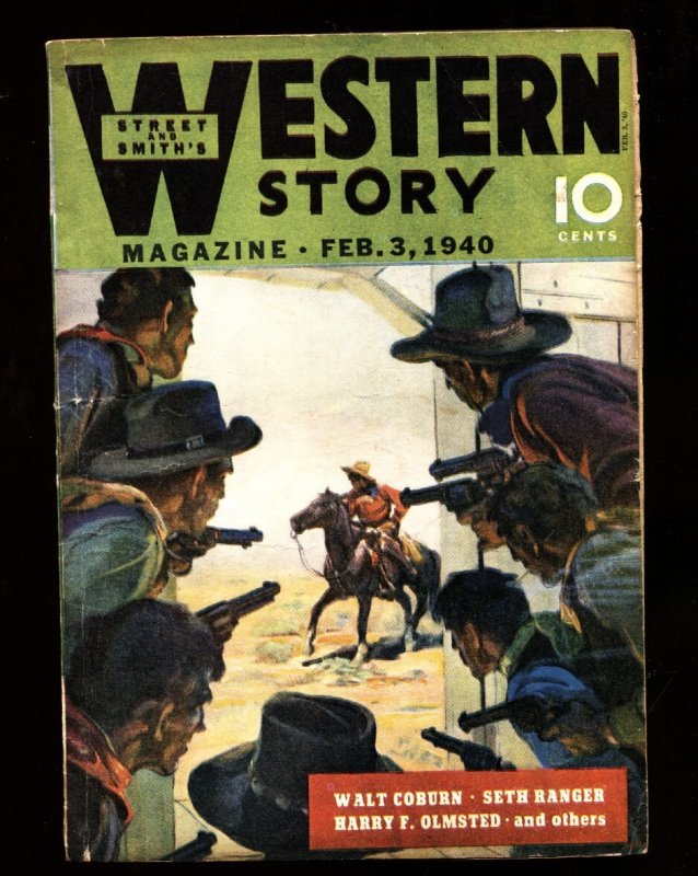 Western Story 2/3/1940-Walt Coburn-Seth Ranger-Pulp Magazine, raw, ungraded comic book — front cover