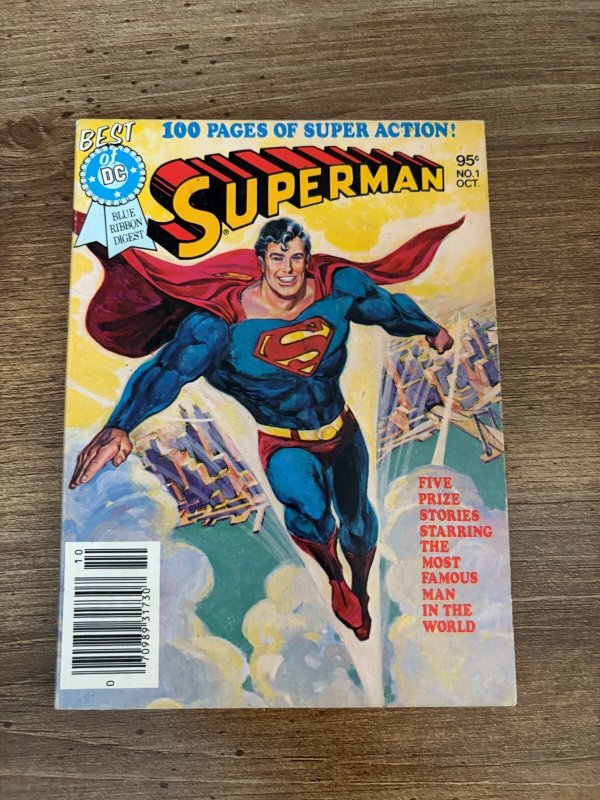 Superman DC Blue Ribbon Digest #1, raw, ungraded comic book — front cover