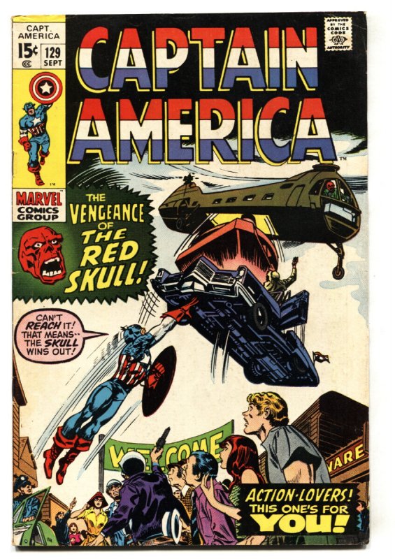 Captain America #129 - 1970 - Marvel - VG - Comic Book (Marvel Comics, 1970), raw comic book in VG condition — front cover