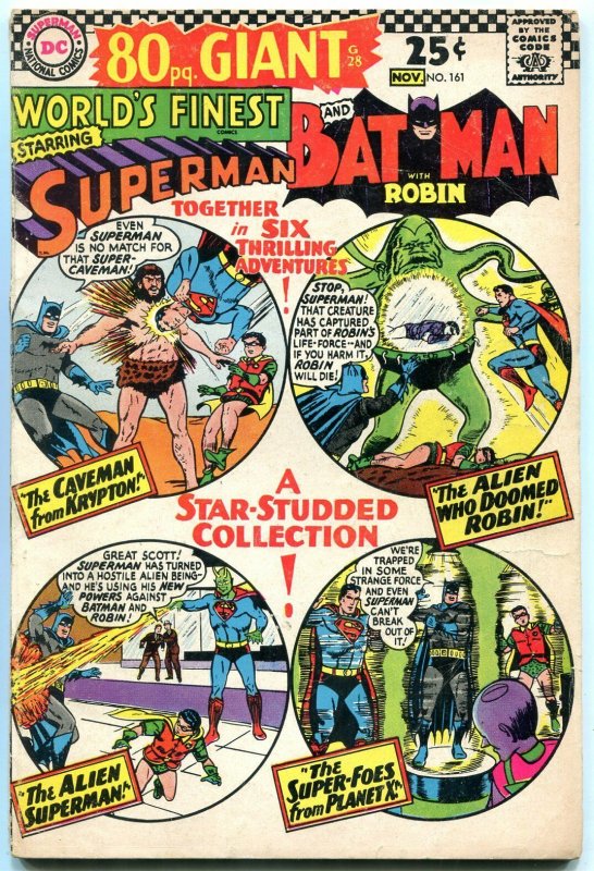 World's Finest #161 (DC Comics, 1966), raw comic book in VG condition — front cover