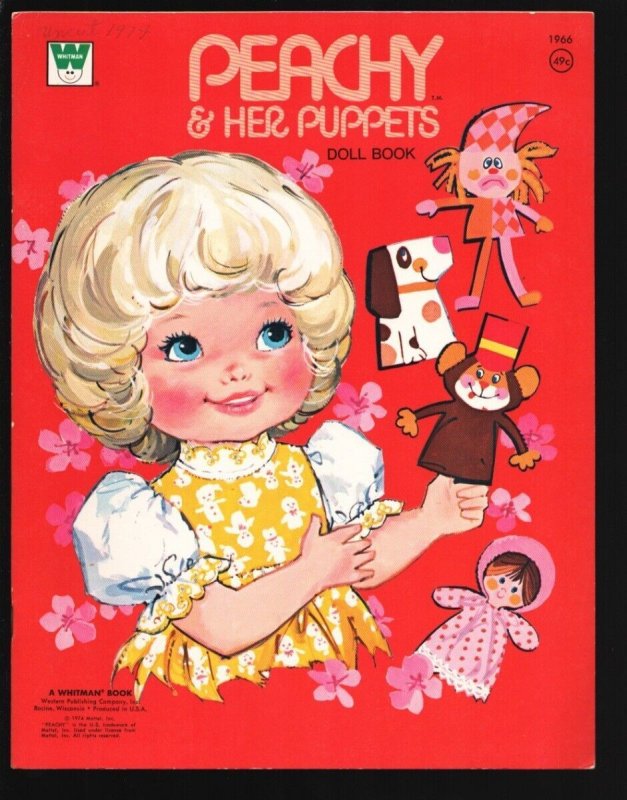 Pulp: Peachy & Her Puppets Paper Doll Book #1966 (1974), raw, ungraded comic book — front cover