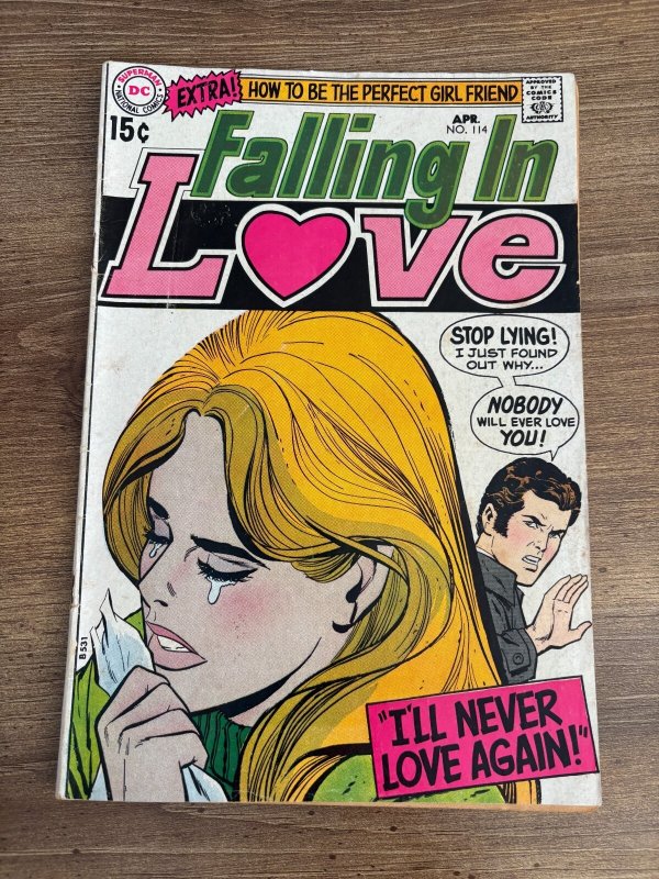Falling in Love #114 (DC Comics), raw comic book in FN/VF condition — front cover