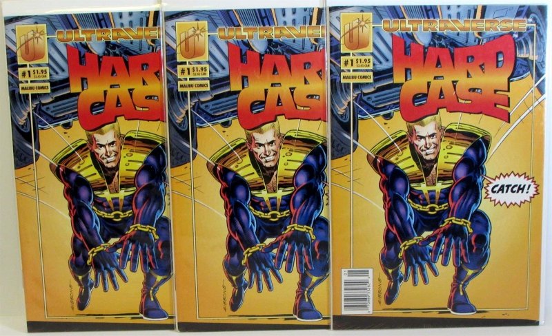Hardcase Lot of 3 #1 x3 Malibu Comics (1993) NM 1st Print Comic Books (1993), raw comic book in NM condition — front cover