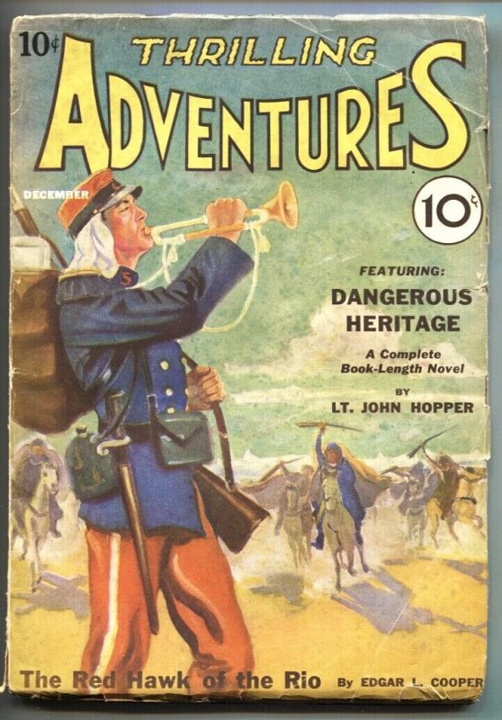 Pulp: Thrilling Adventures 1/1931-First Issue-RED Hawk OF THE RIO-Pulp, raw, ungraded comic book — front cover