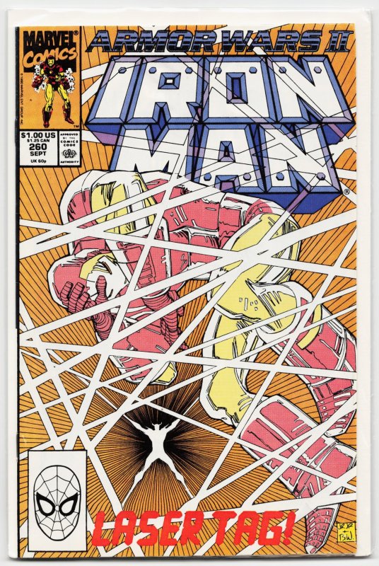 Iron Man #260 (Marvel Comics, 1990), raw, ungraded comic book — front cover