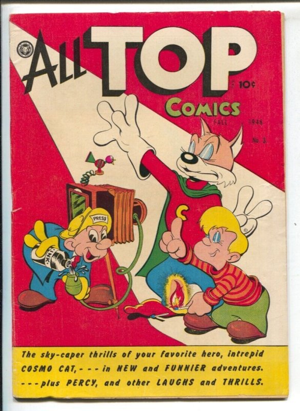 All Top Comics #3 (1946), raw, ungraded comic book — front cover