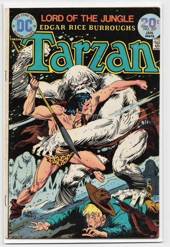 Edgar Rice Burroughs' Tarzan #227 (1974), raw, ungraded comic book — front cover
