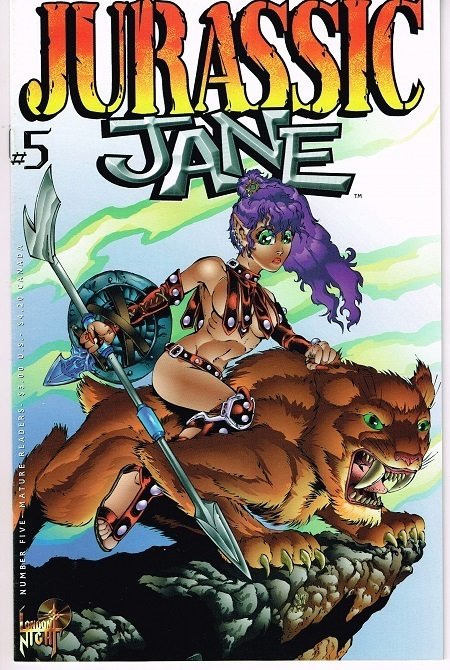 Jurassic Jane #5 (1997), raw, ungraded comic book — front cover