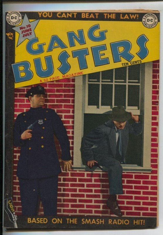 Gang Busters #10 (DC Comics, 1949), raw, ungraded comic book — front cover