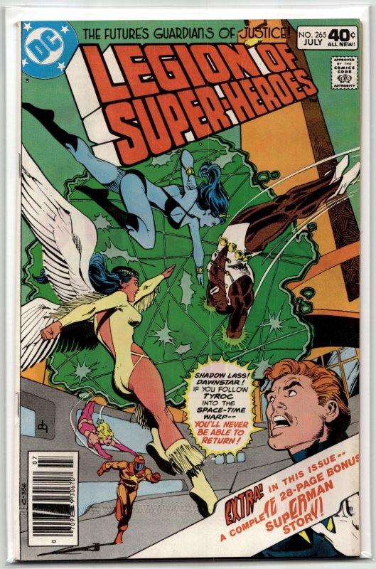 Legion of Super-Heroes #265 (DC Comics, 1980), raw, ungraded comic book — front cover
