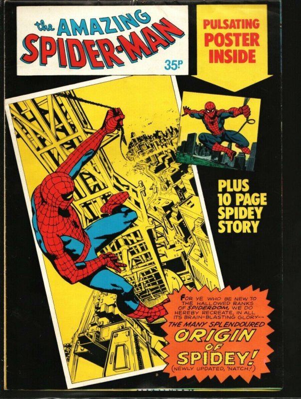Amazing Spider-Man Poster Magazine 1977-Unfolds to Make a Large Poster-Origin... (1977), raw, ungraded comic book — front cover