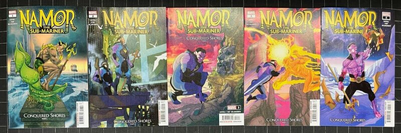 Namor: Conquered Shores (2022) #'s 1 2 3 4 5 Complete NM- Lot Sub-Mariner (2022), raw comic book in NM- condition — front cover