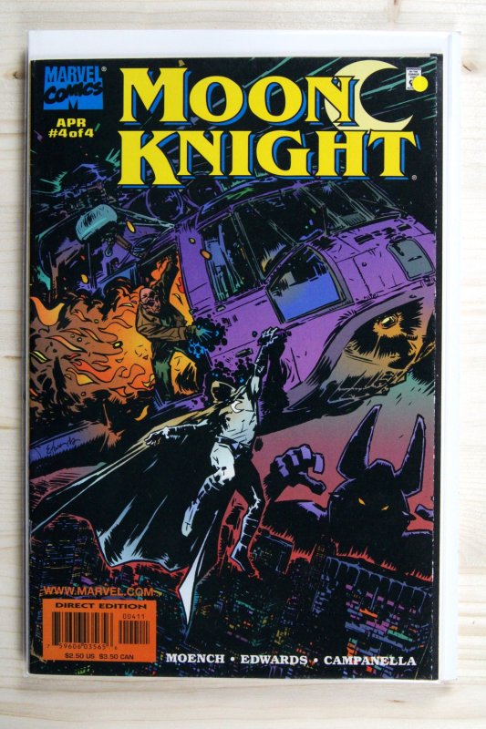 Moon Knight #4 (Marvel Comics, 1998), raw comic book in NM- 9.2 condition — front cover