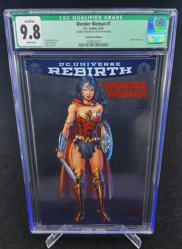 Wonder Woman #1 (DC Comics, 2016), CGC 9.8 graded comic book — front cover in its holder