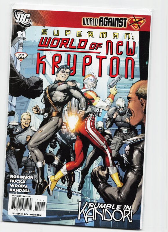 Superman: World of New Krypton #11 (DC Comics, 2010), raw, ungraded comic book — front cover