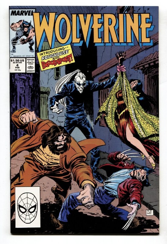 Wolverine #4 (Marvel Comics, 1989), raw comic book in VF/NM condition — front cover