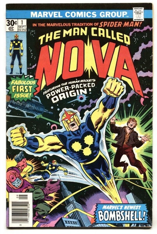 Nova #1 (Marvel Comics, 1976), raw, ungraded comic book — front cover