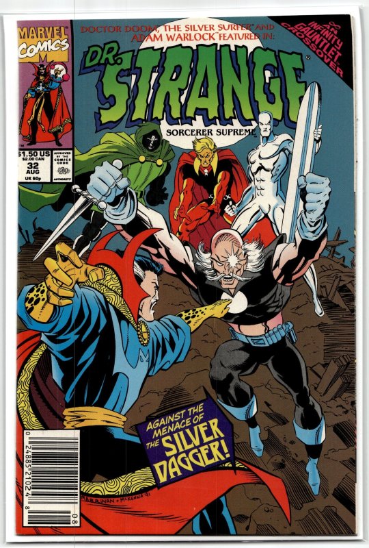 Doctor Strange, Sorcerer Supreme #32 (Marvel Comics, 1991), raw, ungraded comic book — front cover