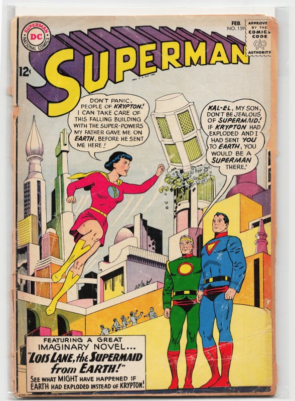 Superman #159 (DC Comics, 1963), raw, ungraded comic book — front cover