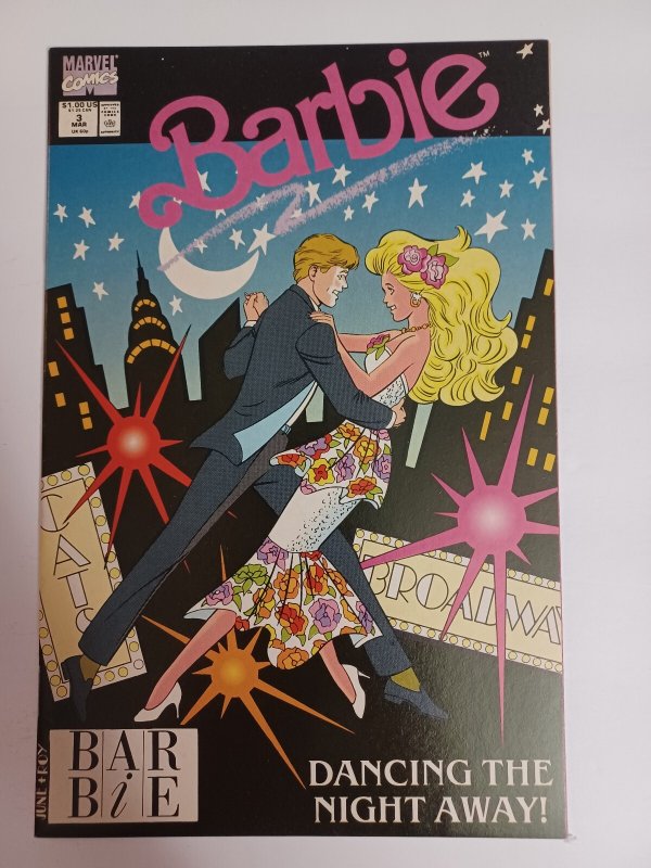 Barbie #3 (Marvel Comics, 1991), raw comic book in NM condition — front cover