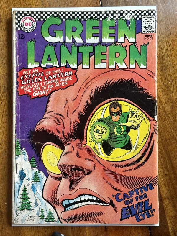 Green Lantern #53 (DC Comics, 1967), raw comic book in GD+ 2.5 condition — front cover