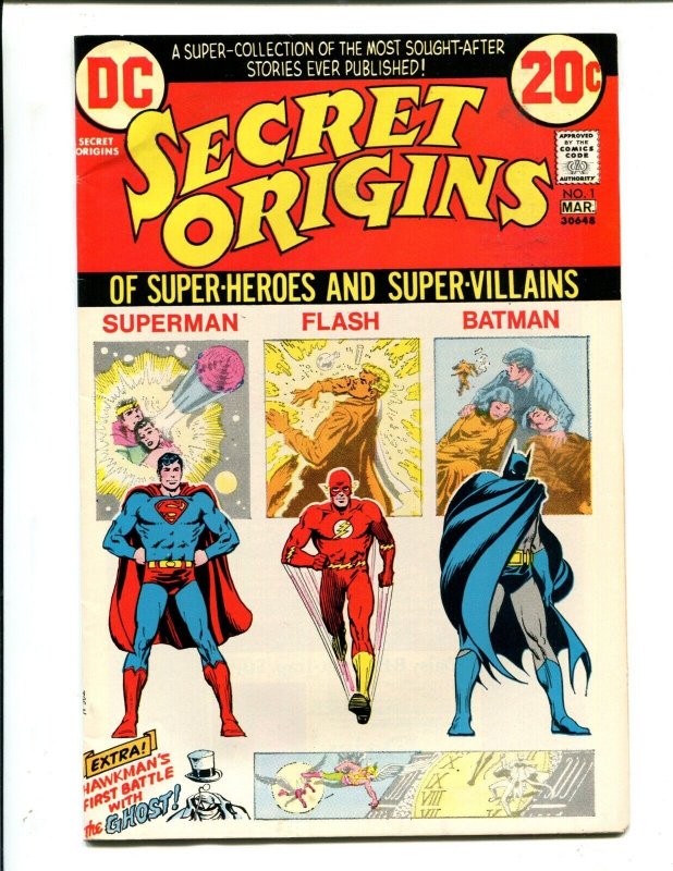 Secret Origins #1 (DC Comics, 1973), raw comic book in 8.0 condition — front cover