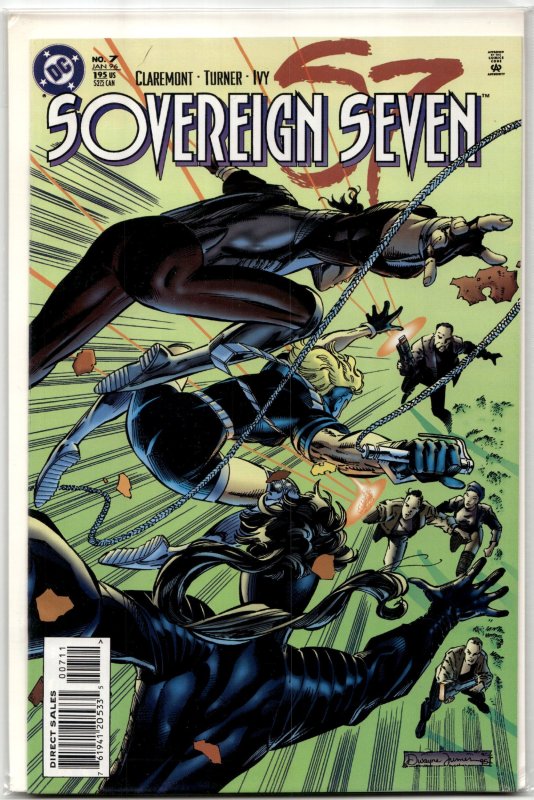 Sovereign Seven #7 (DC Comics, 1996), raw, ungraded comic book — front cover