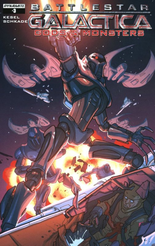 Battlestar Galactica: Gods & Monsters #3 (Dynamite Entertainment, 2016), raw comic book in VF/NM condition — front cover