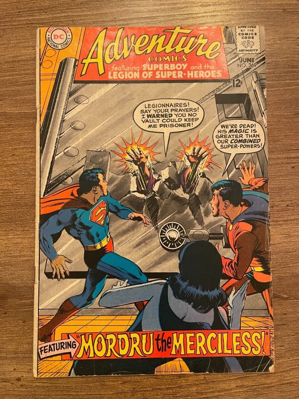 Adventure Comics #369 (DC Comics), raw comic book in VG/FN condition — front cover