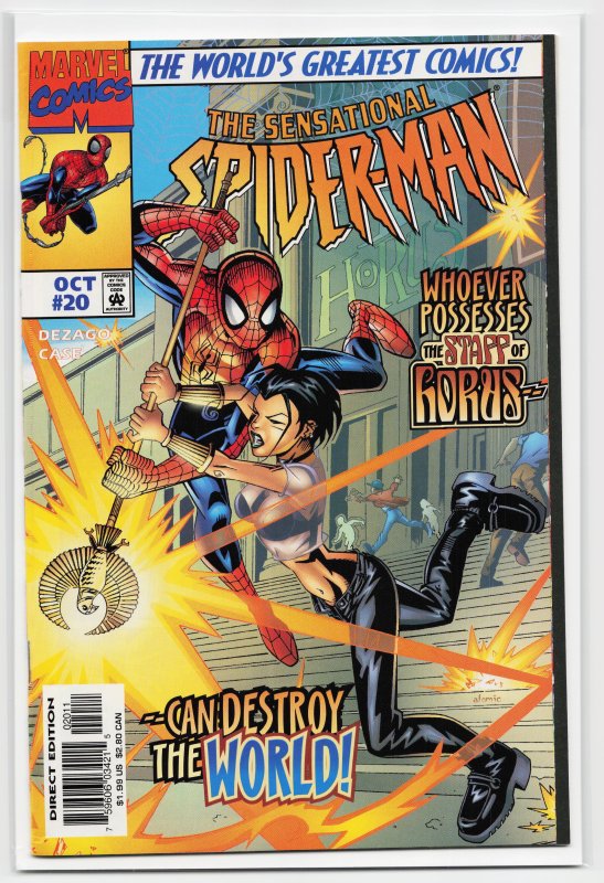 The Sensational Spider-Man #20 (1997), raw, ungraded comic book — front cover