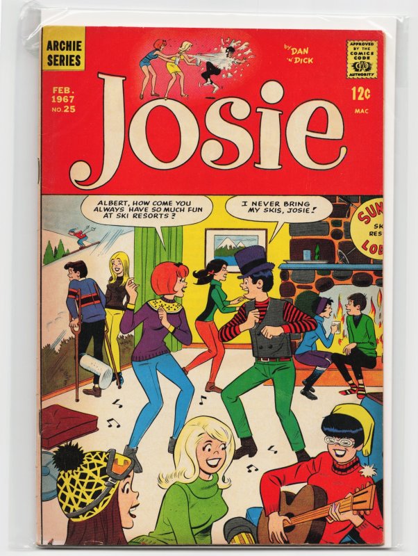 Josie #25 (Archie Comics, 1967), raw, ungraded comic book — front cover
