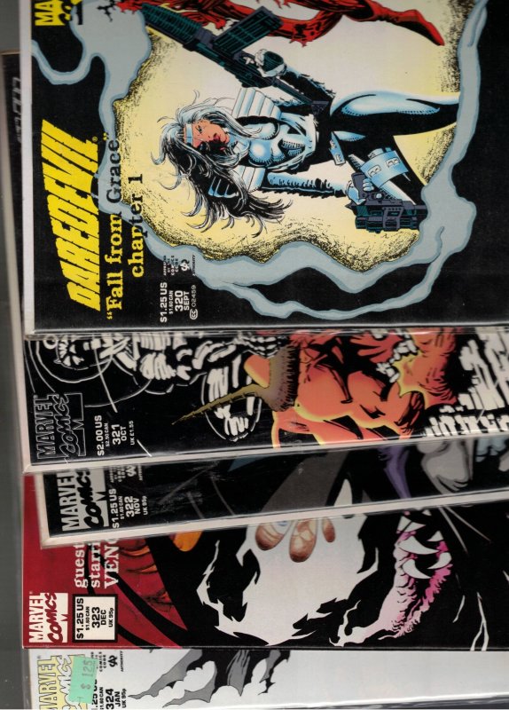 Daredevil #319-324 SET! (1993) NM or Better! Full Fall from Grace SET 2 Prologs! (Marvel Comics, 1993), raw comic book in NM condition — front cover