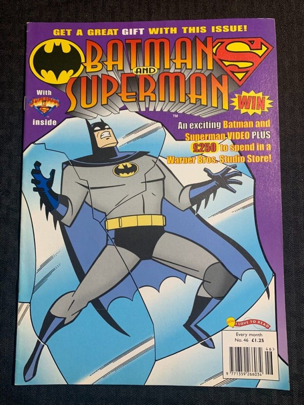 1999 Batman AND Superman Magazine #46 (1999), raw comic book in FN+ 6.5 condition — front cover