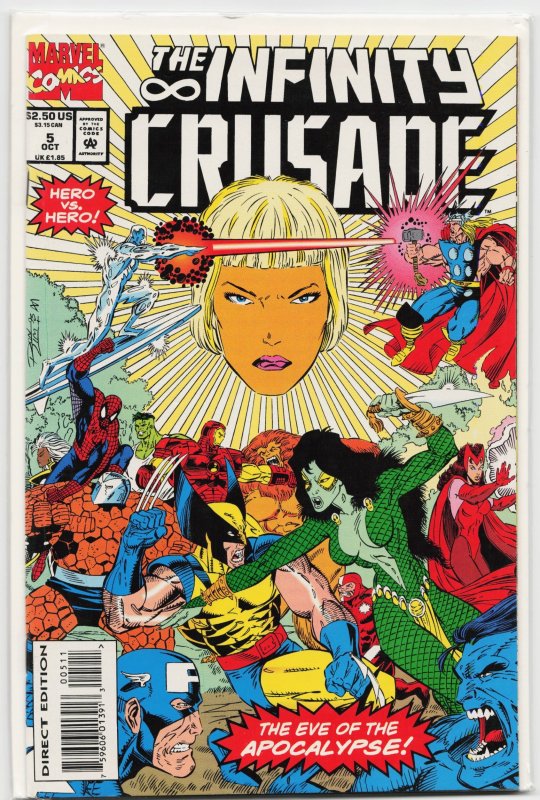 The Infinity Crusade #5 (1993), raw, ungraded comic book — front cover