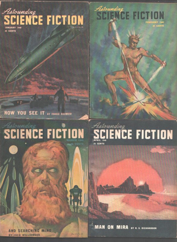 Astounding Science Fiction 1948-Complete set of all 12 1948 Issues-Isaac Asim... (1948), raw, ungraded comic book — front cover