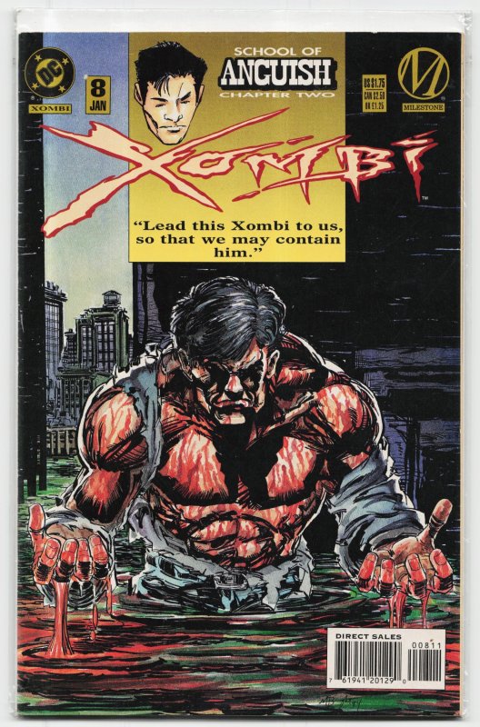 Xombi #8 (DC Comics, 1995), raw, ungraded comic book — front cover
