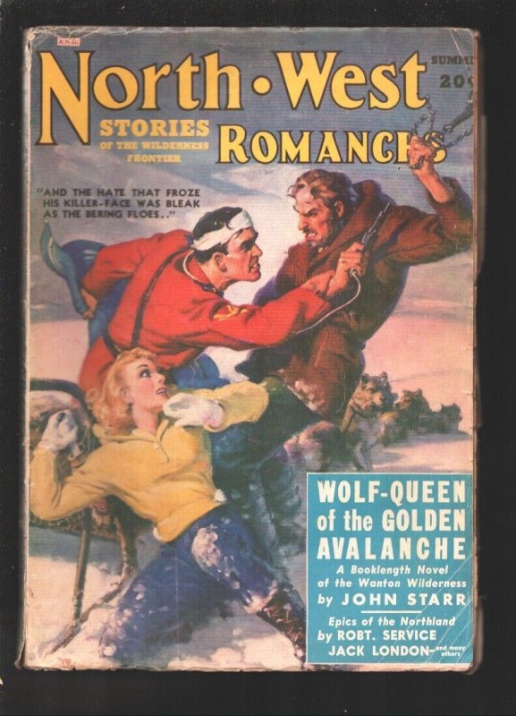 Pulp: Northwest Romances-Summer 1950-Rcmp Cover-"Wolf-Queen of the Golden Av... (1950), raw, ungraded comic book — front cover