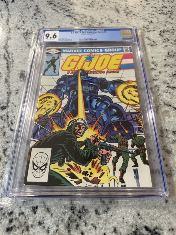 G.I. Joe #3 (Marvel Comics, 1982), CGC 9.6 graded comic book, Universal Blue label — front cover in its holder