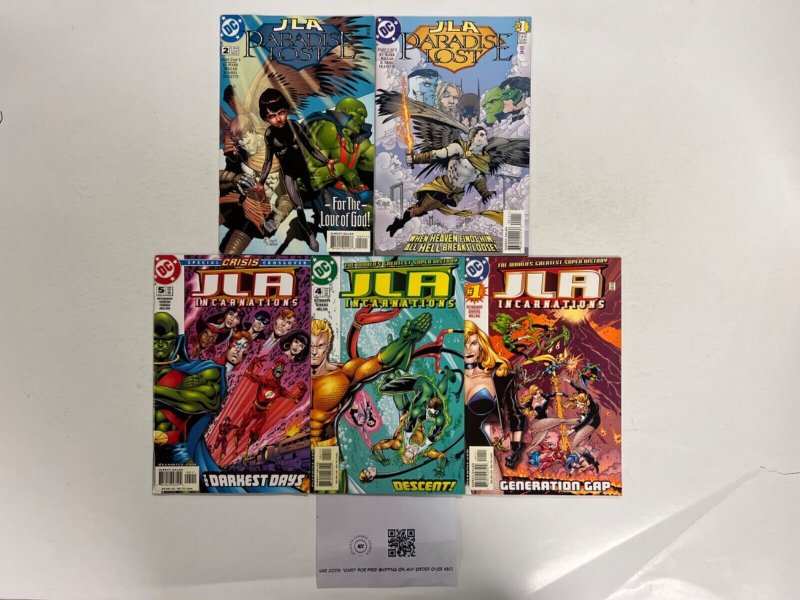 5 JLA DC Comic Books # 1 1 2 4 5 Batman Superman Wonder Woman Robin 38 JS44, raw, ungraded comic book — front cover