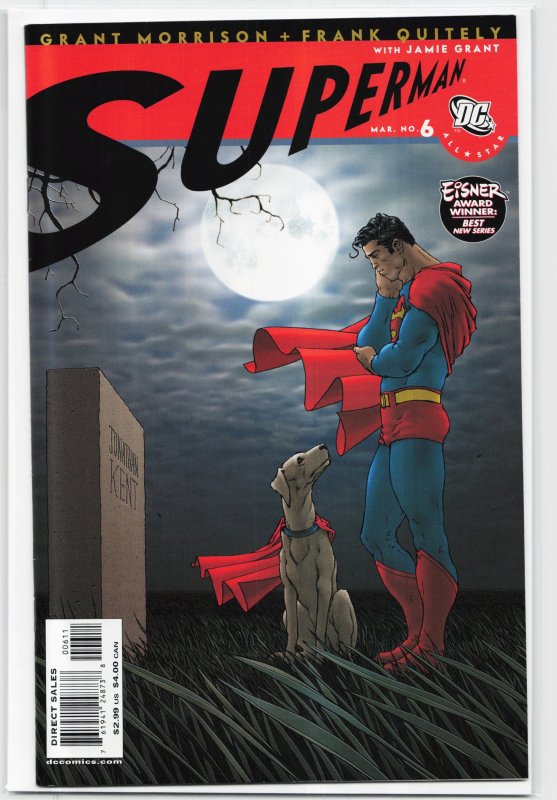 All Star Superman #6 (DC Comics, 2007), raw, ungraded comic book — front cover