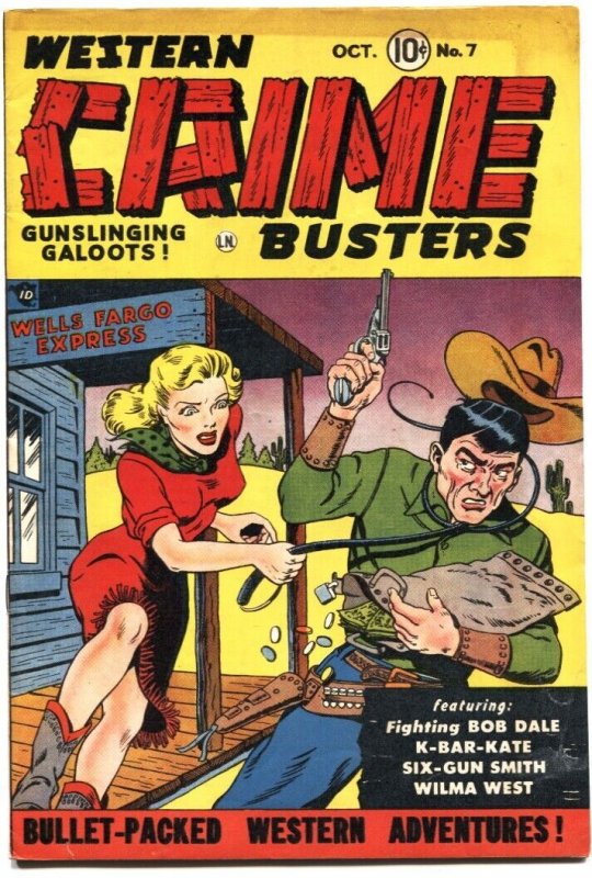 Western Crime Busters #7-1951--Wally Wood Story Art K-Bar-Kate Appears, raw, ungraded comic book — front cover
