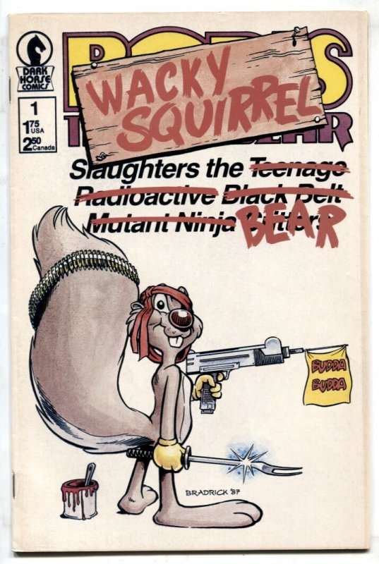 Wacky Squirrel #1 (Dark Horse Comics, 1987), raw comic book in VF condition — front cover