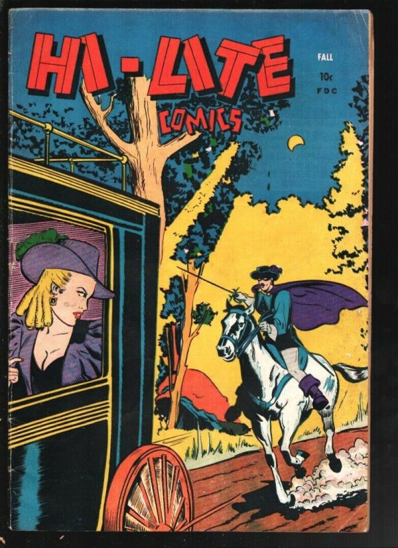 Hi-Lite #1 (1945), raw, ungraded comic book — front cover