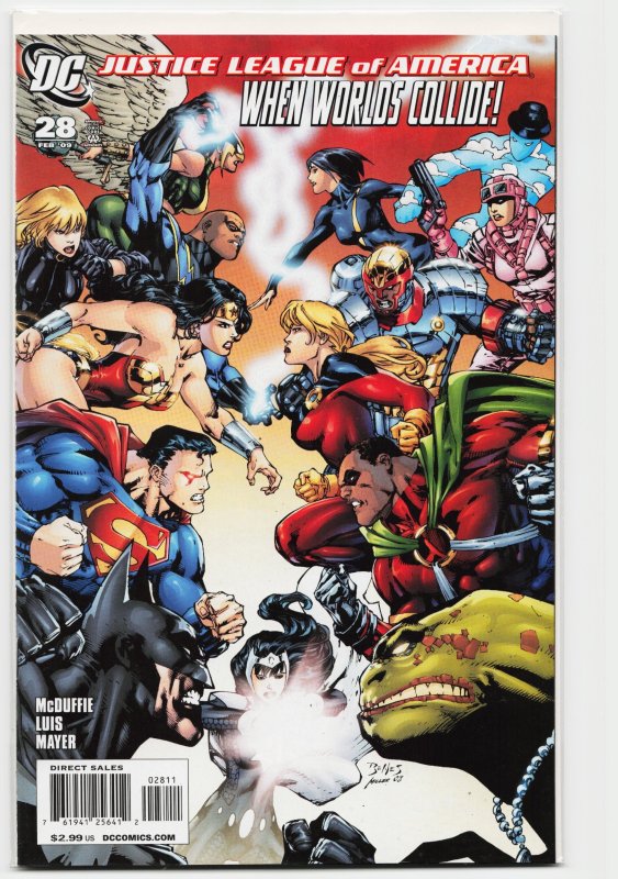 Justice League of America #28 (DC Comics, 2009), raw, ungraded comic book — front cover
