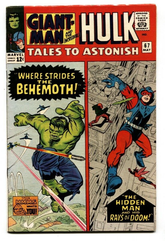 Tales to Astonish #67 (Marvel Comics, 1965), raw comic book in VF- condition — front cover