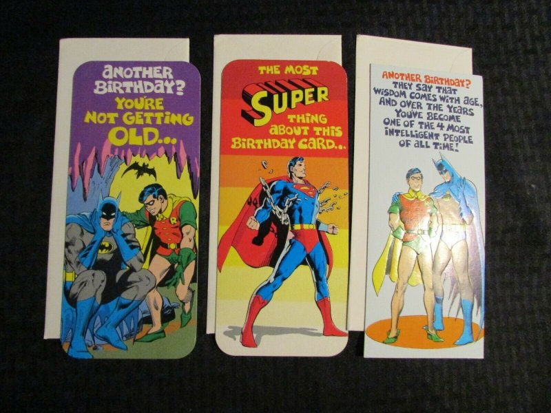 1978 Superman Mark 1 Greeting Card #23 25 26 Mixed LOT of 3 w/ Envelopes Batman (1978), raw, ungraded comic book — front cover