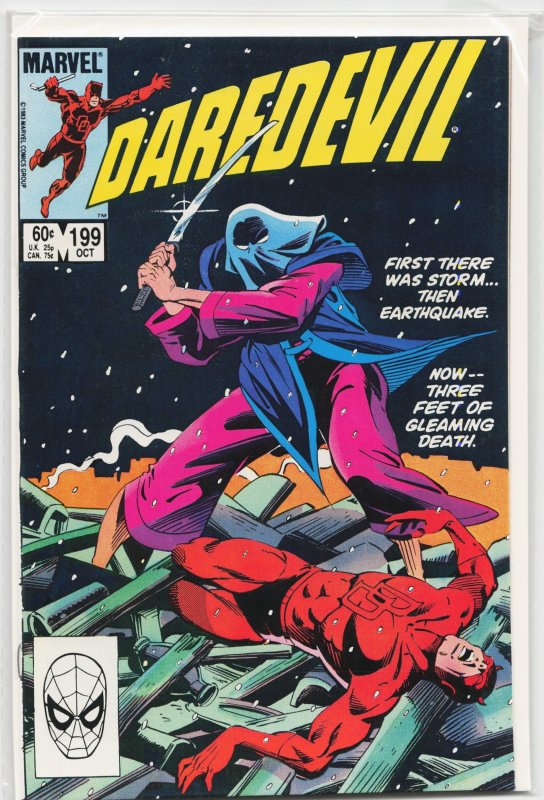 Daredevil #199 (Marvel Comics, 1983), raw, ungraded comic book — front cover