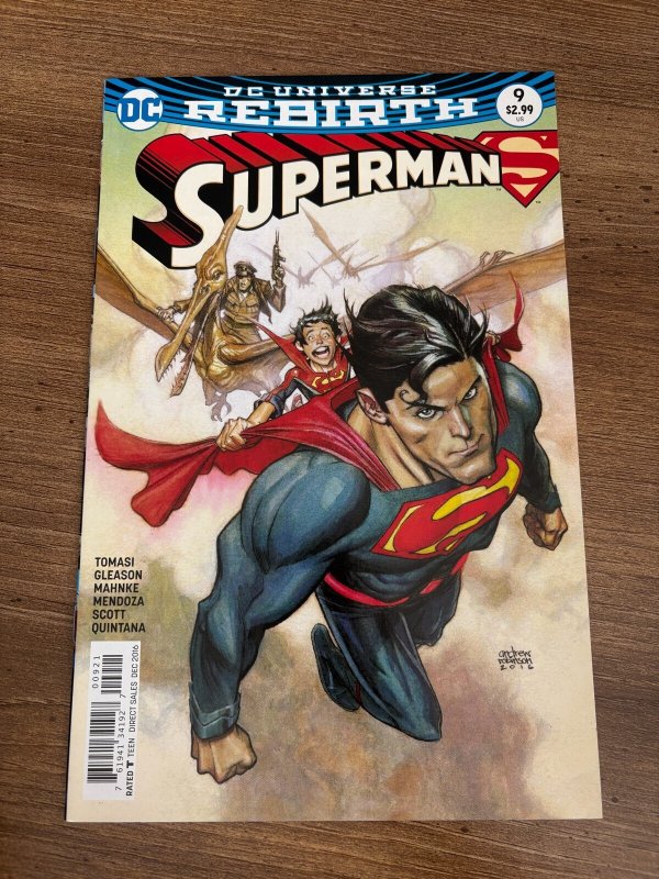 Superman #9 (DC Comics), raw comic book in NM condition — front cover
